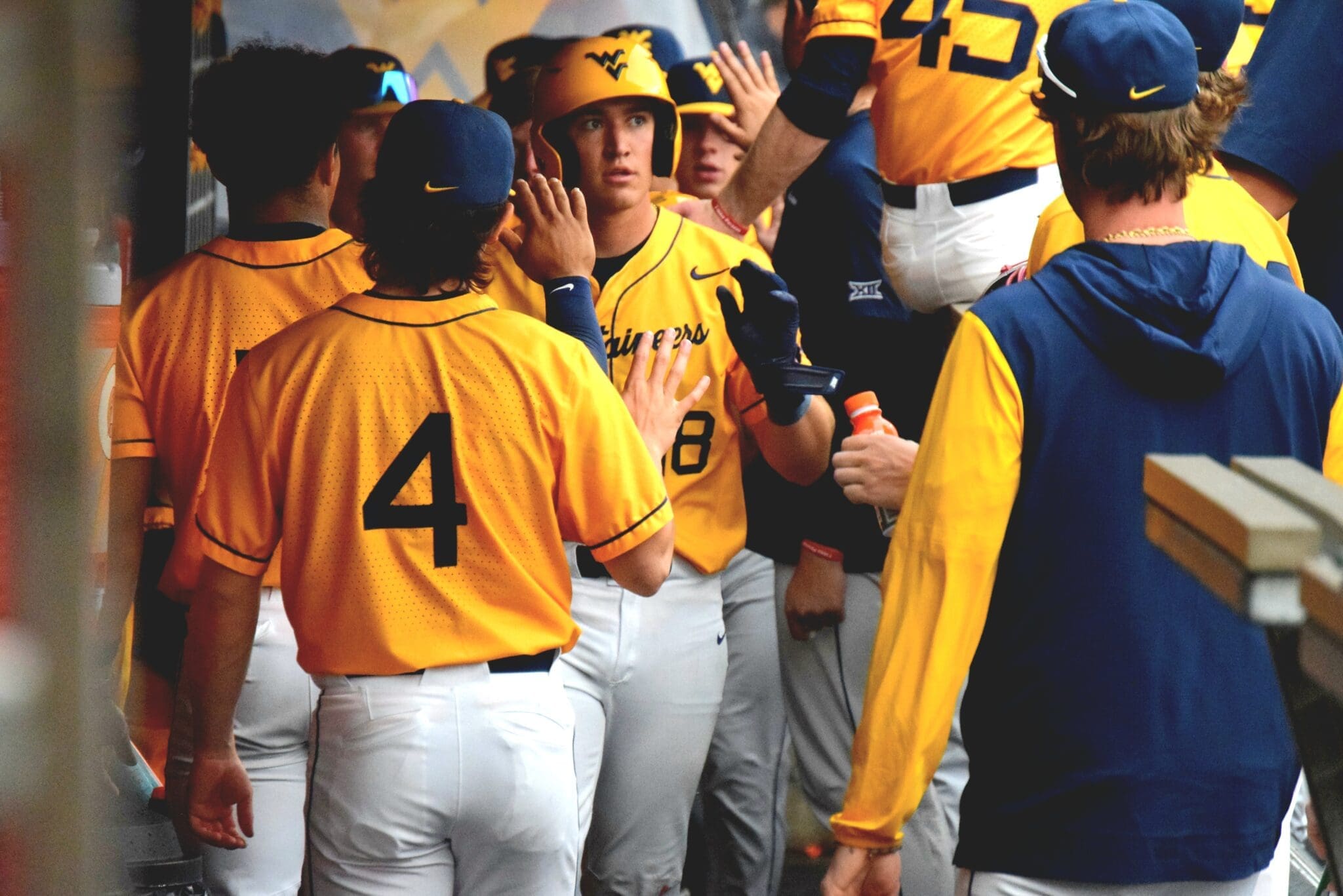 WVU Baseball celebrating