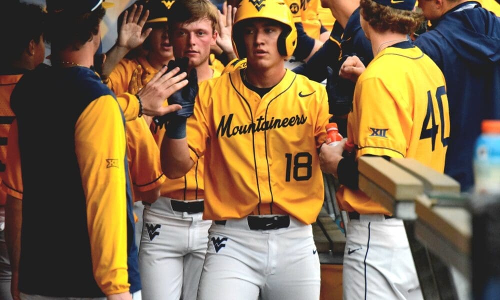 WVU Baseball celebrating