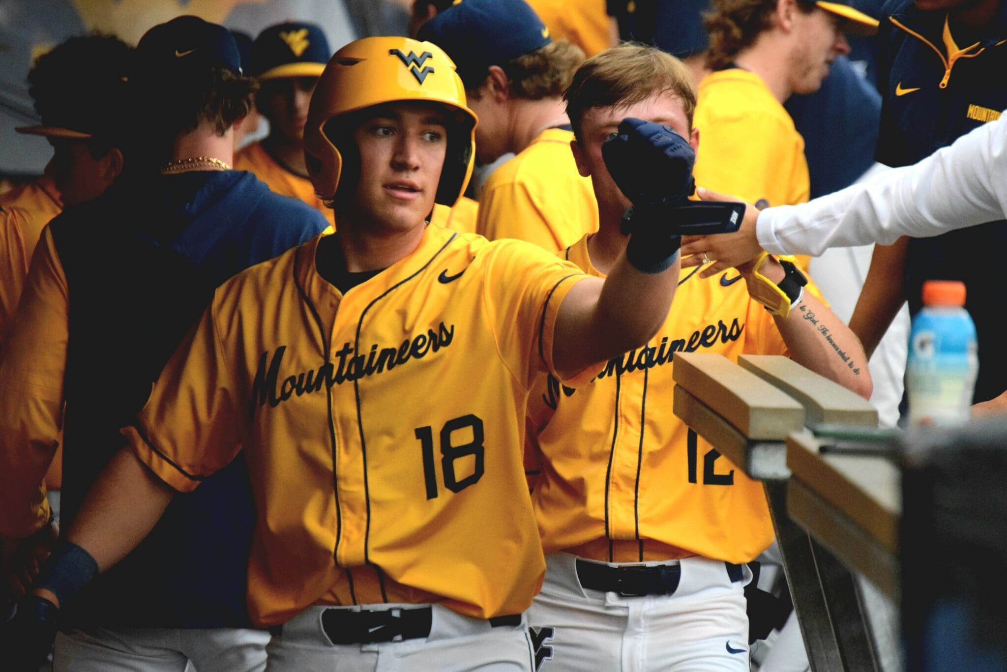 WVU Baseball celebrating