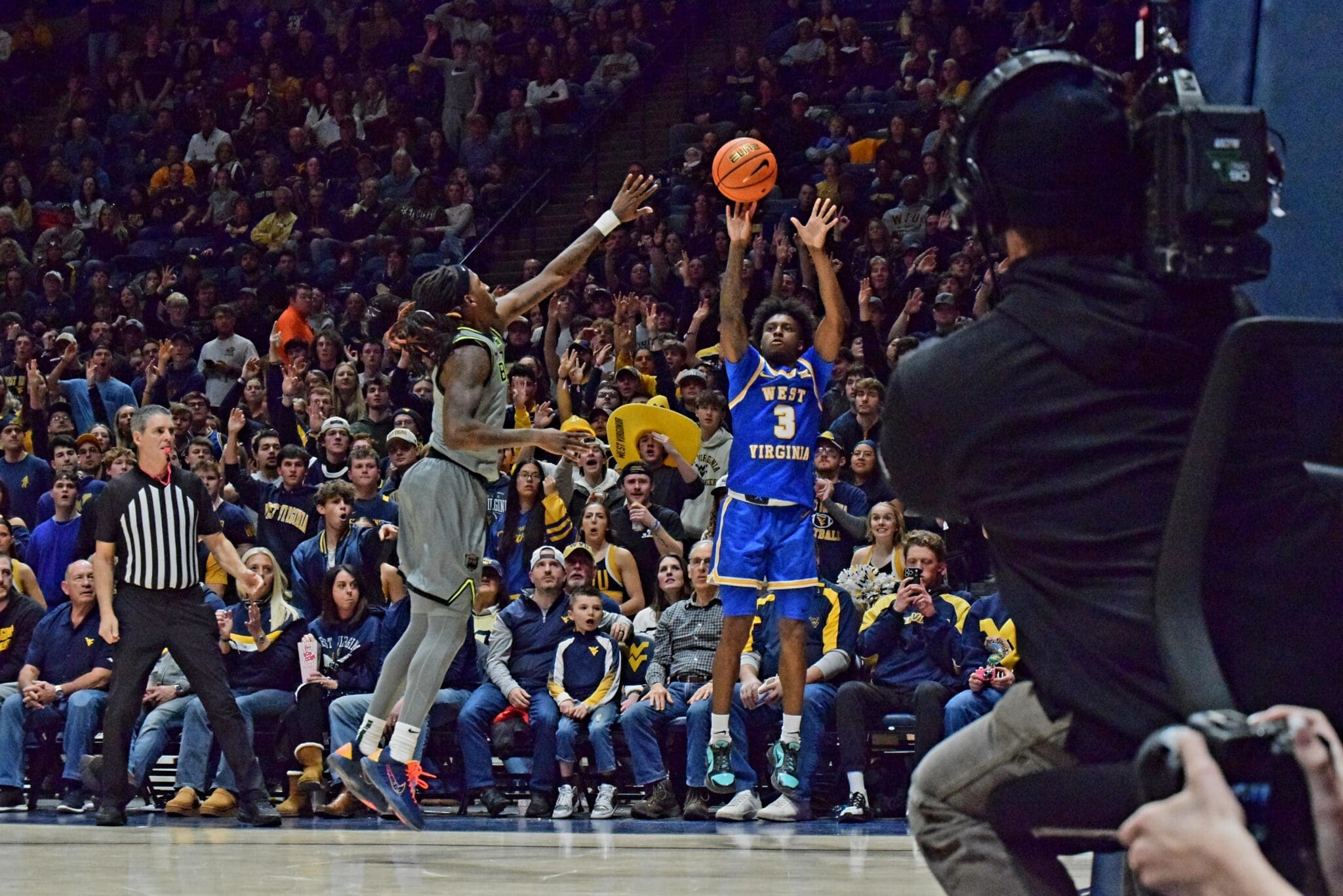 WVU Basketball Honor Huff versus Baylor