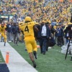 WVU Football RB CJ Donaldson and Garrett Greene