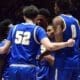 WVU Basketball Huddle Versus Baylor