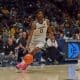 WVU Basketball Brenen Lorient against Lehigh