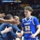 WVU Basketball Treysen Eaglestaff and bench