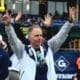 WVU Women's Basketball Head Coach Mark Kellogg at football game