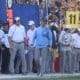 WVU Football Rich Rodriguez and Zac Alley on sideline