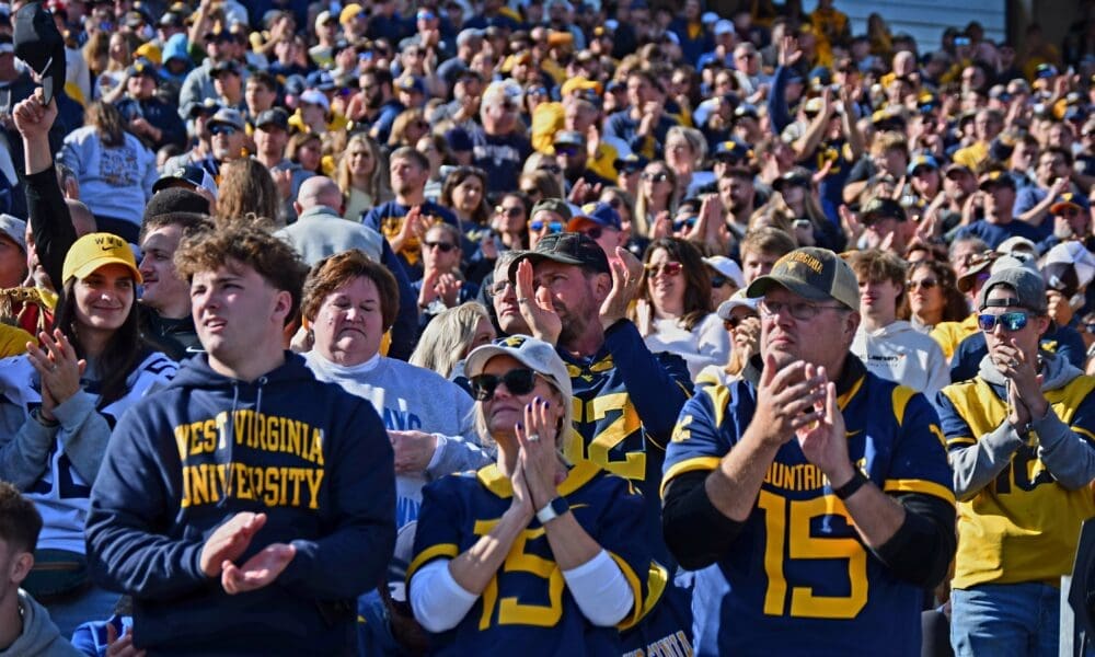 WVU Football fans stock