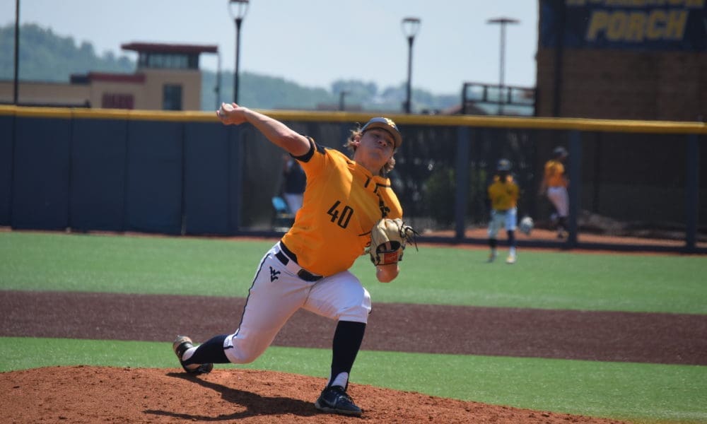WVU baseball pitcher Aidan Major