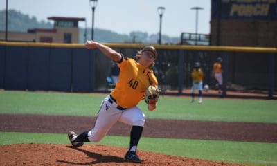 WVU baseball pitcher Aidan Major