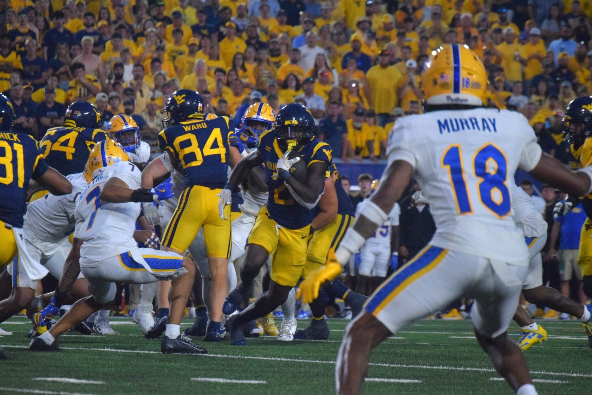 WVU Football RB Tye Edwards running against Pitt