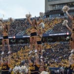 WVU football cheerleaders