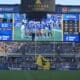 WVU Football flag at Acrisure Stadium during Backyard Brawl against Pitt