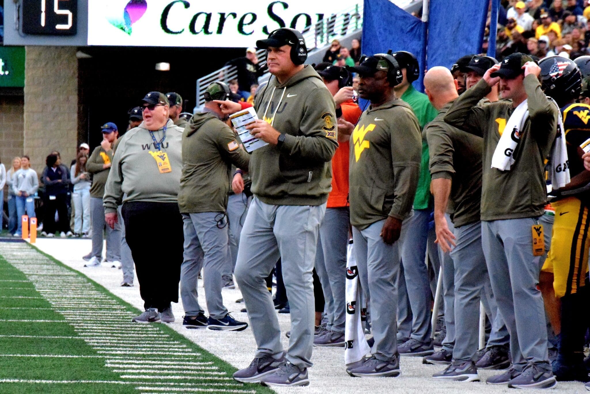 WVU Football HC Rich Rodriguez during Colorado game