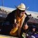 WVU fan with cowboy hat