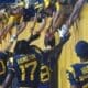 WVU Football players and fans after beating Pitt in Backyard Brawl