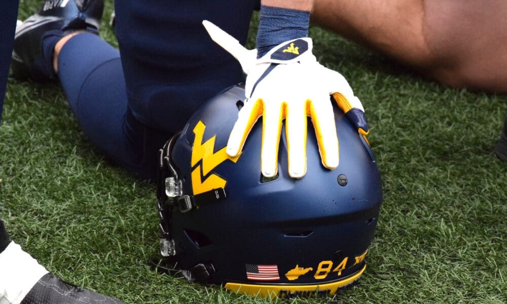 WVU Football Blue Helmet