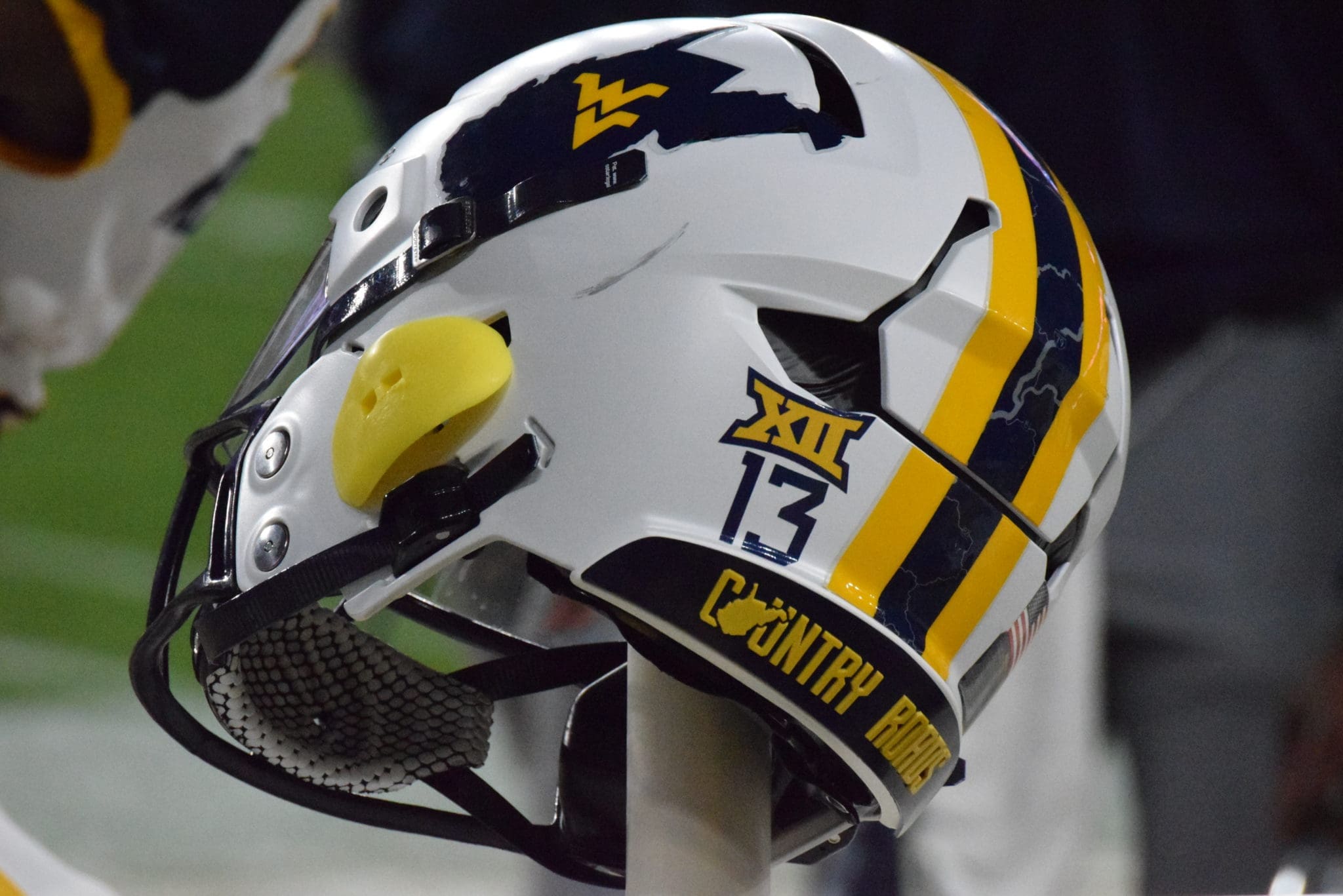 WVU Football White Helmet