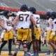 WVU Football offense with OL Landen Livingston