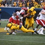 WVU Football Aubrey Burks and WVU Defense tackling against Texas Tech