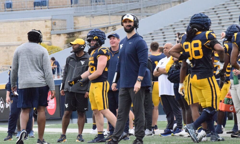 WVU Football DC Zac Alley at Spring Showcase