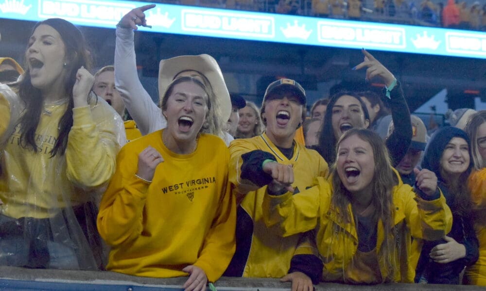 WVU Football fans stock
