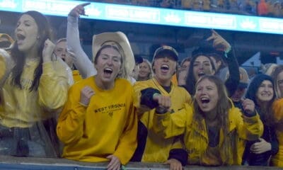 WVU Football fans stock