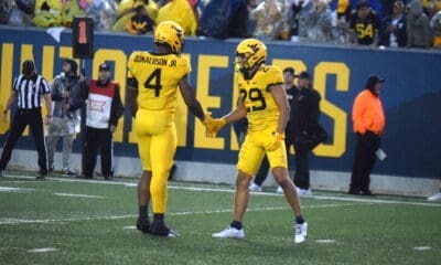 WVU Football CJ Donaldson and Preston Fox