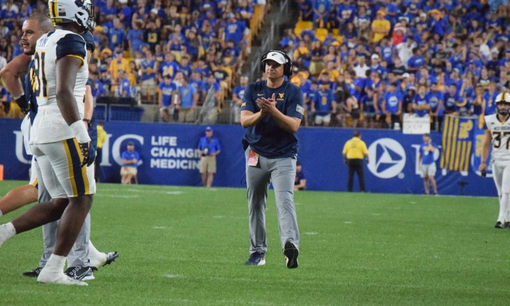 WVU Football HC Neal Brown at Pitt for 2022 Backyard Brawl