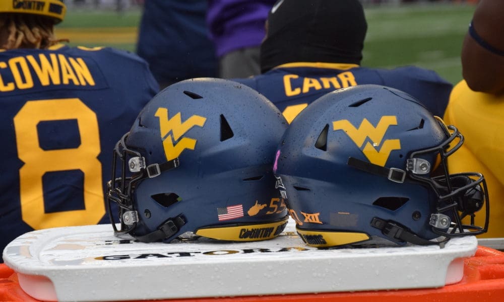 WVU Football Blue helmets