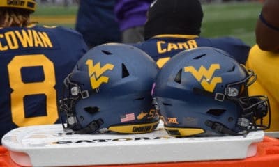 WVU Football Blue helmets