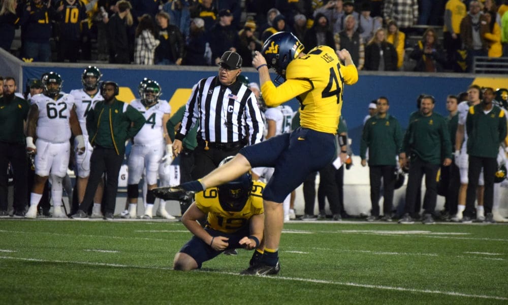 WVU Football lCasey Legg game winner against Baylor