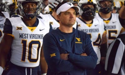 WVU Football HC Neal Brown leading team with Jared Bartlett