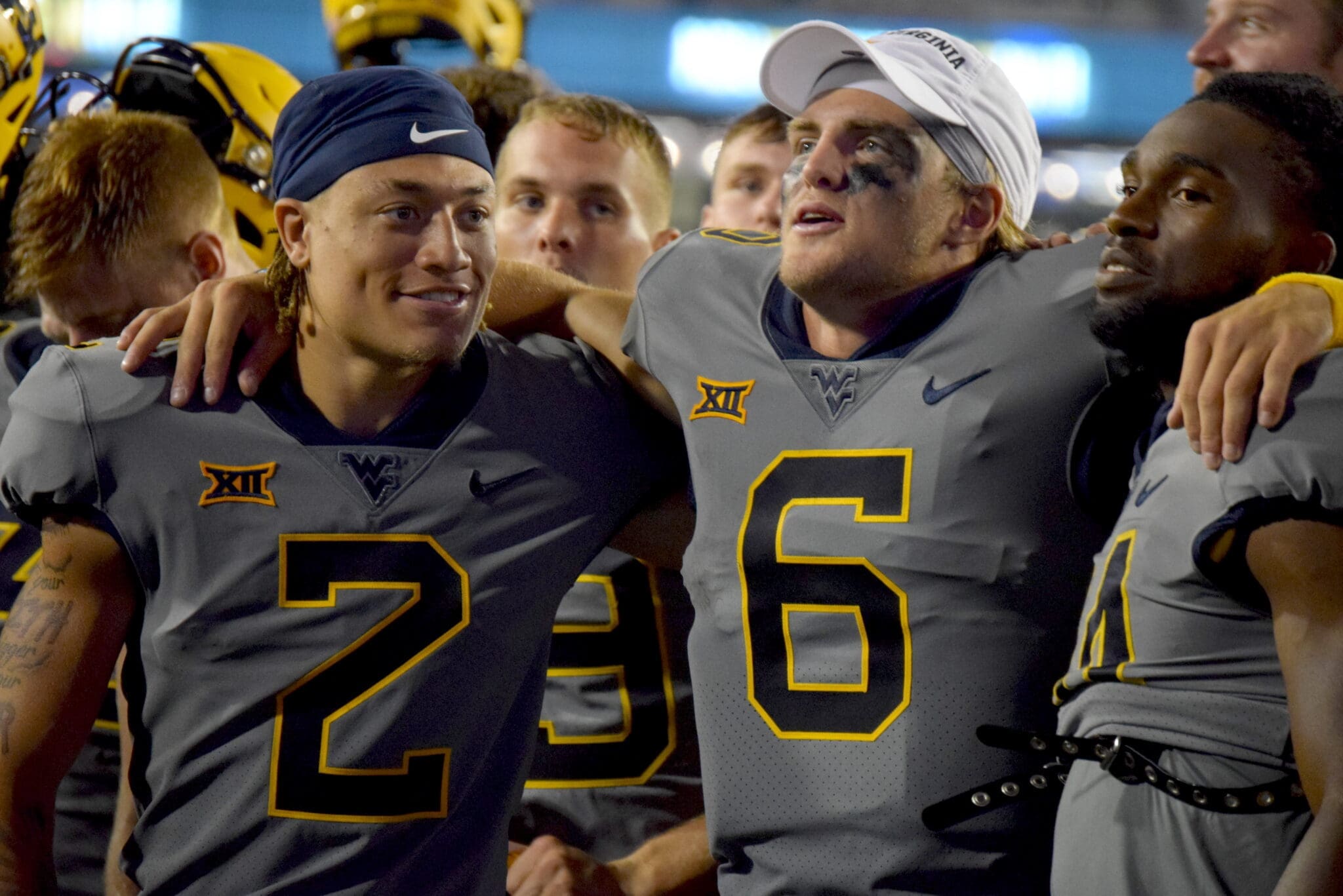 WVU Football Rodney Gallagher and Garrett Greene