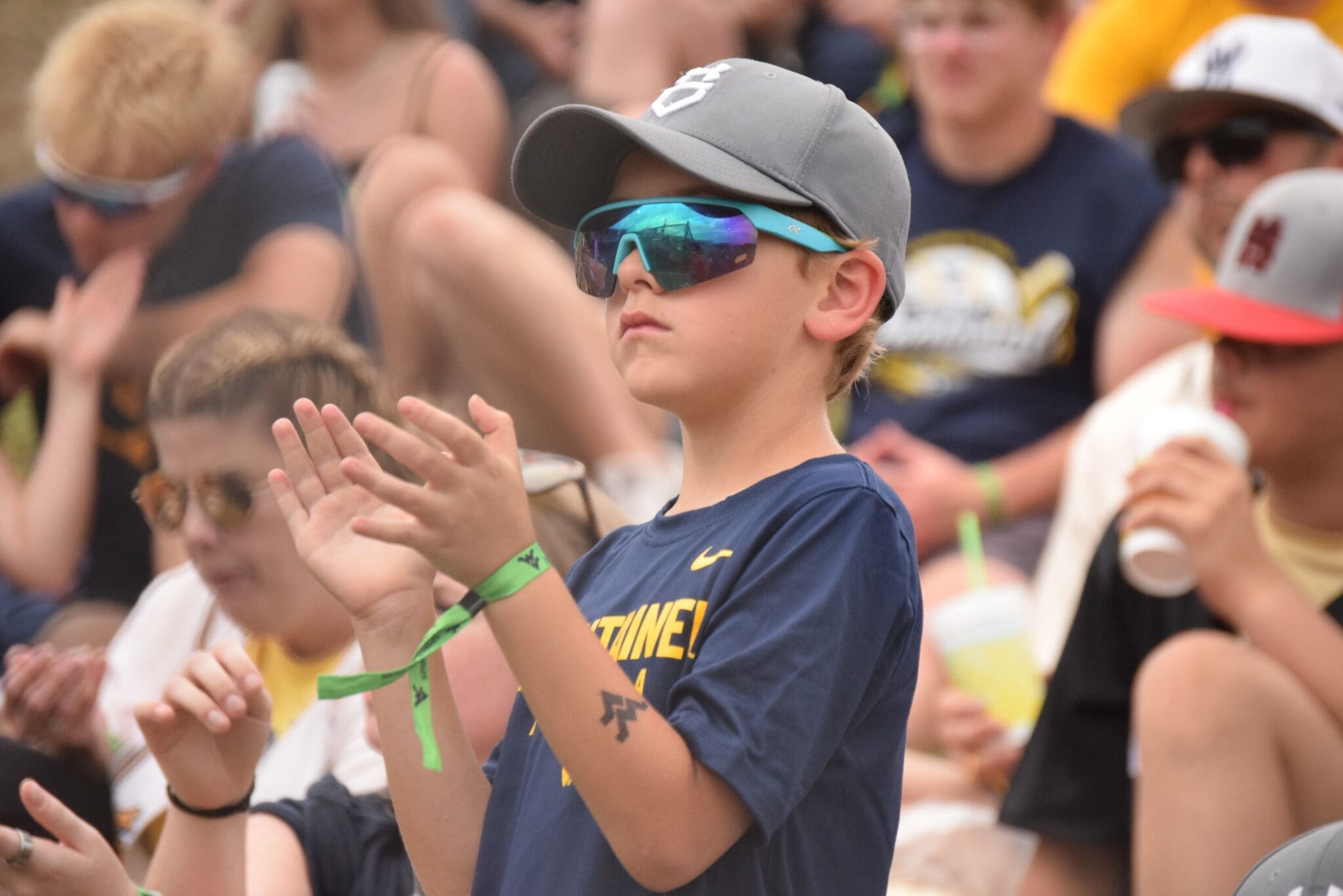 WVU baseball fan kid at Super Regional