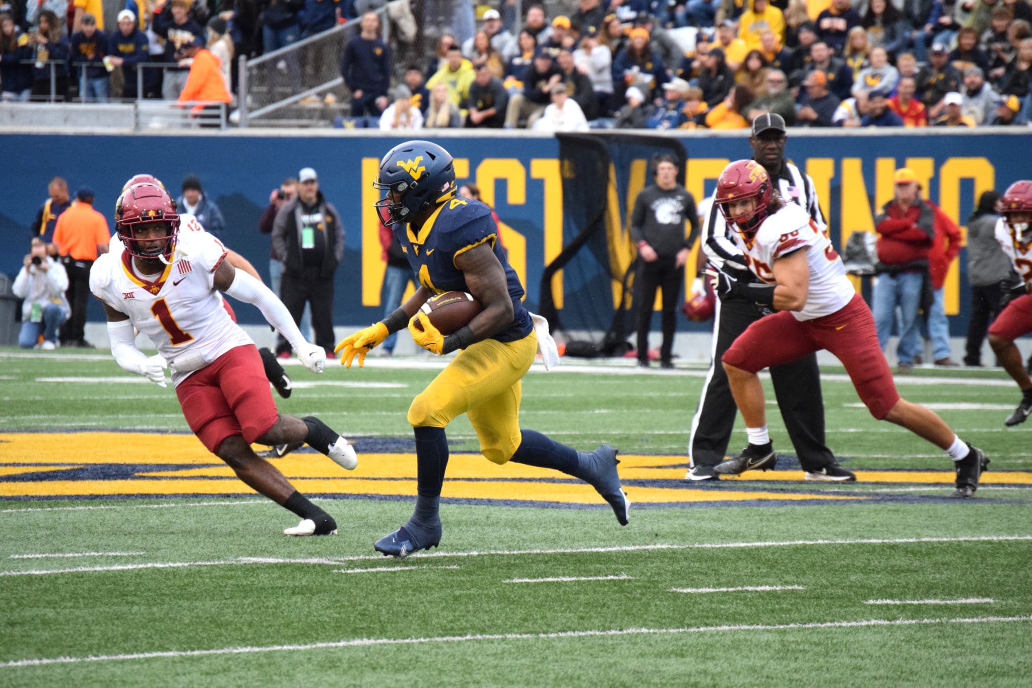 WVU Football RB Leddie Brown against Iowa State