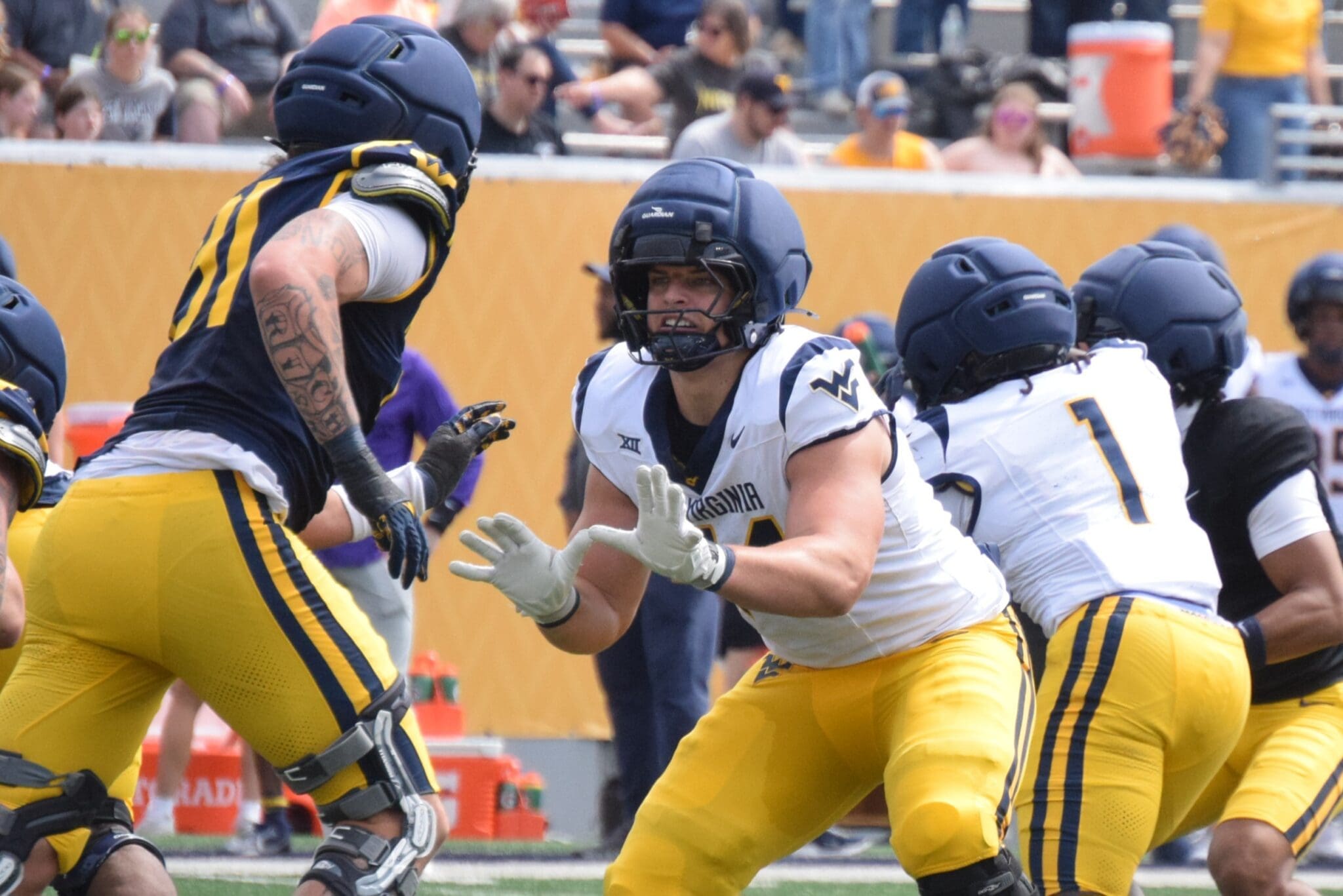 WVU Football OL Freshman Kevin Brown Spring 2026