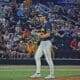 WVU Baseball Pitcher Reese Bassinger Celebrates