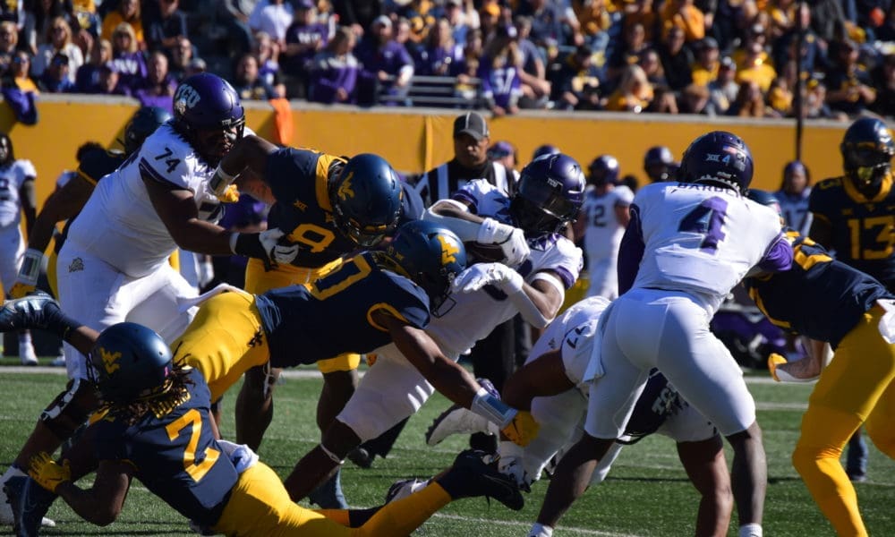 Jared Bartlett and Aubrey Burks and WVU Football defense against TCU
