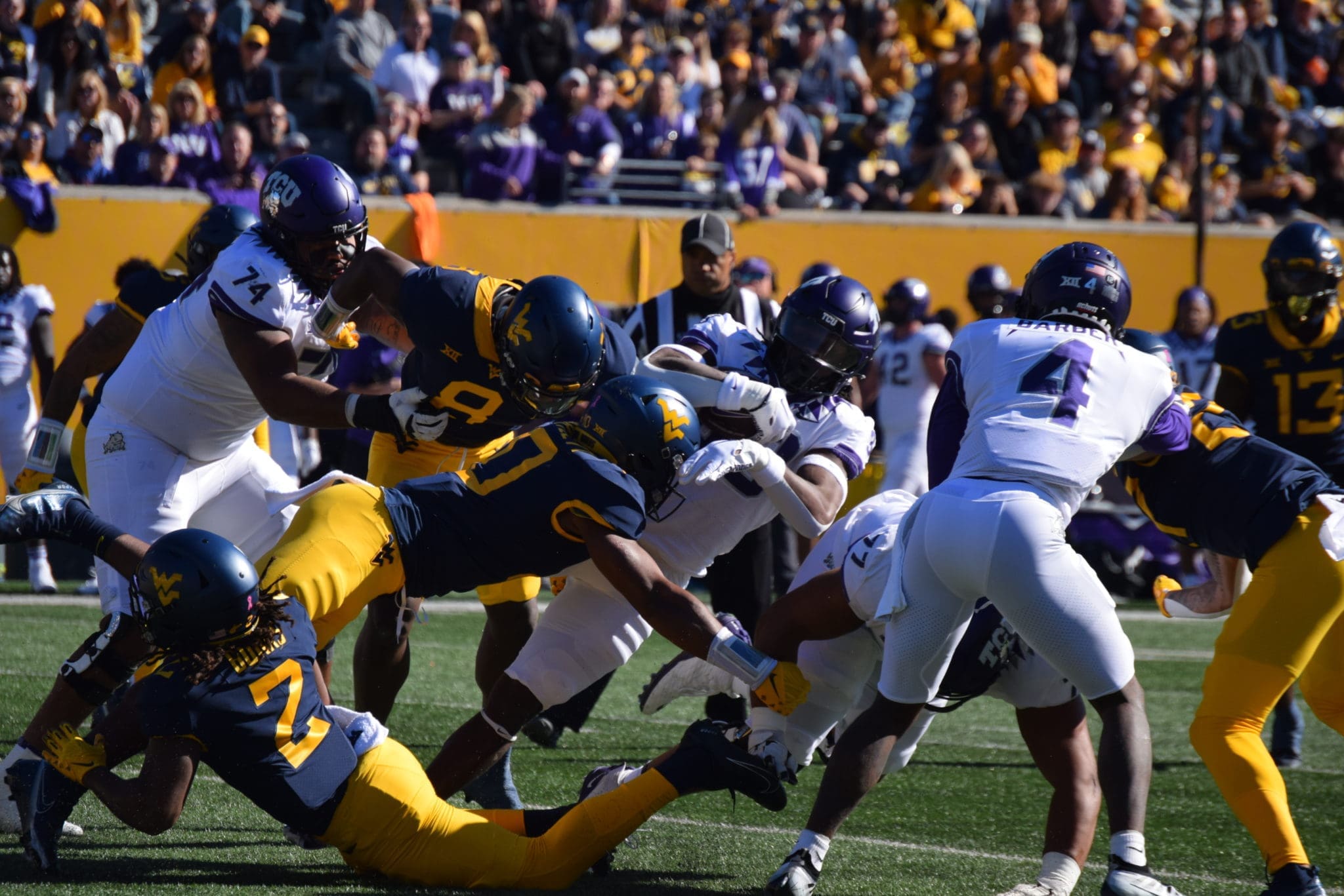 Jared Bartlett and Aubrey Burks and WVU Football defense against TCU