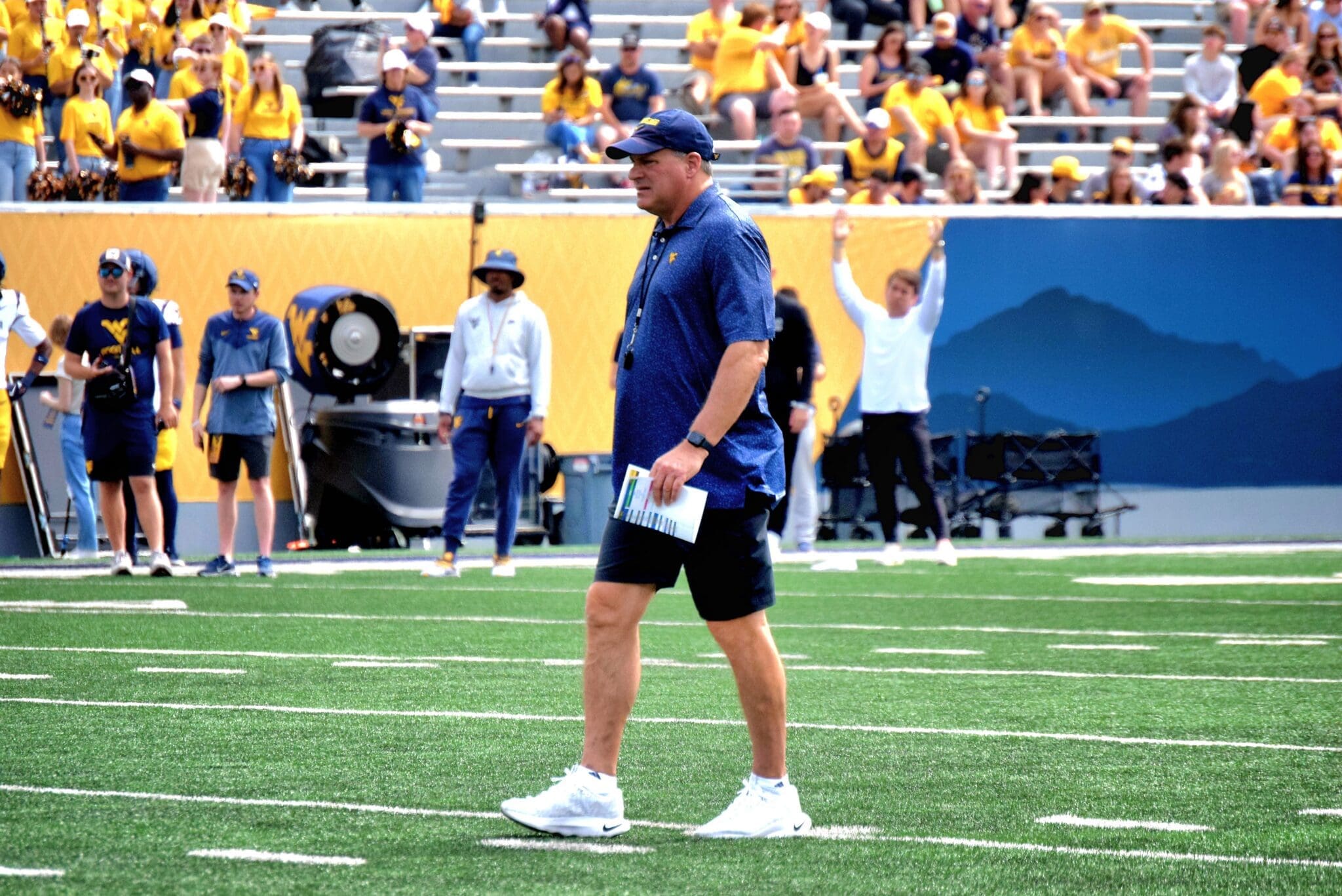 WVU Football HC Rich Rodriguez during scrimmage