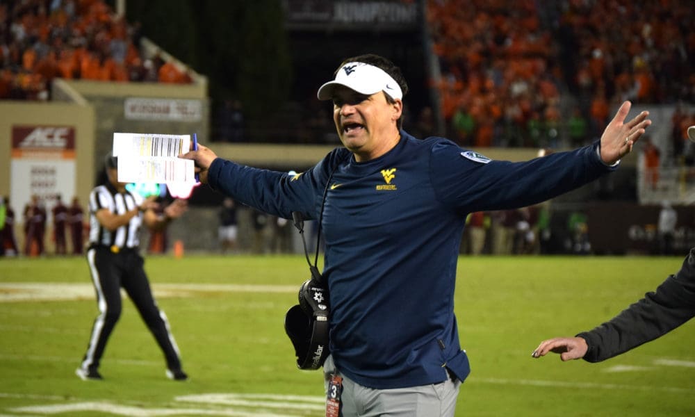 WVU Football HC Neal Brown at Virginia Tech