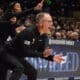 WVU Women's Basketball HC Mark Kellogg clapping