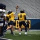 WVU Football quarterbacks Garrett Greene and Nicco Marchiol