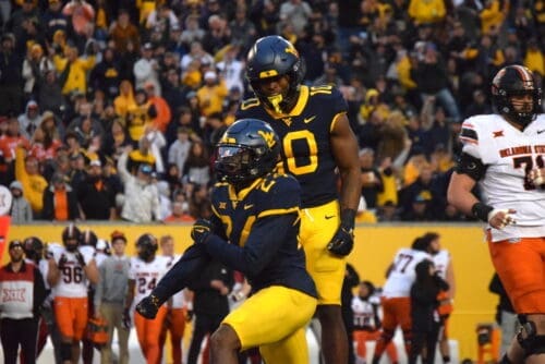 WVU Football Marcis Floyd and Jared Bartlett
