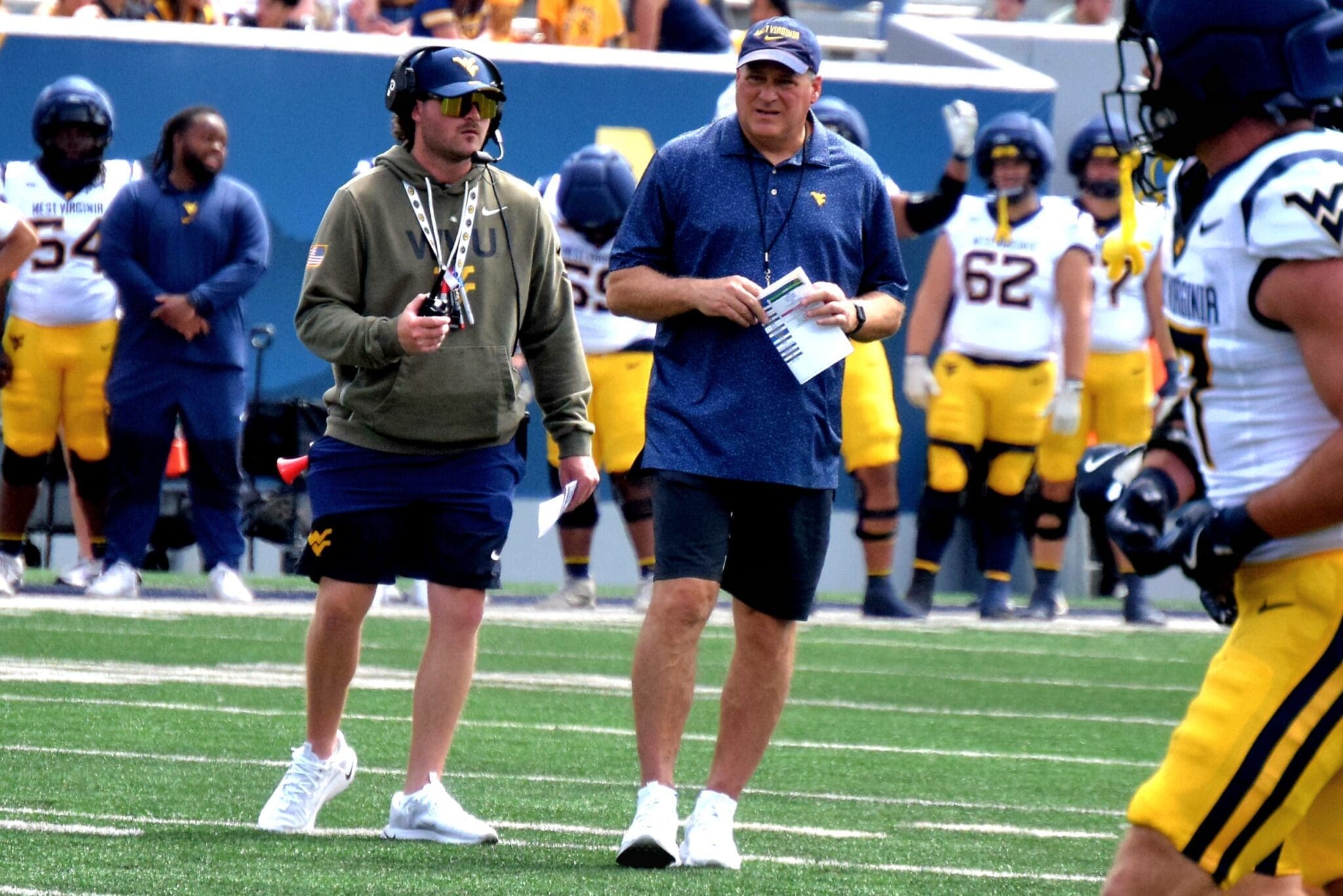 WVU Football HC Rich Rodriguez during Gold-Blue spring scrimmage