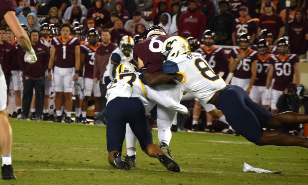 WVU Football Davis Mallinger Lee Kpogba Virginia Tech Sack