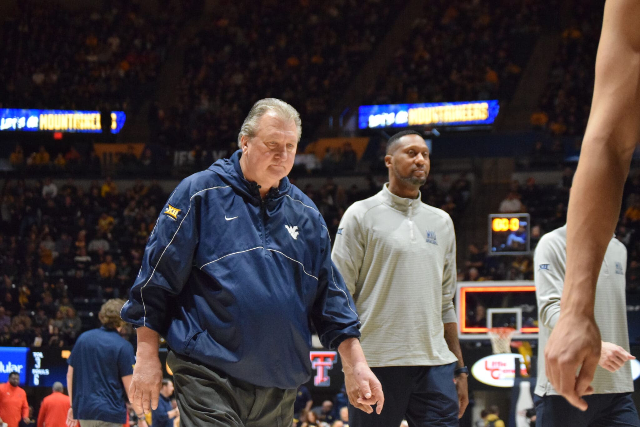 Bob Huggins and DerMarr Johnson