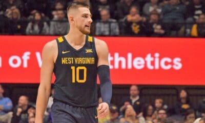 WVU Basketball guard Erik Stevenson