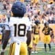 WVU Football DL Zeke Durham-Campbell during scrimmage