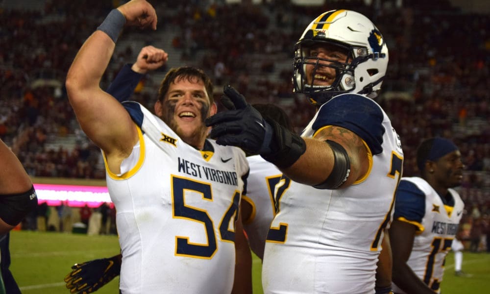 WVU Football OLs Zach Frazier and Doug Nester